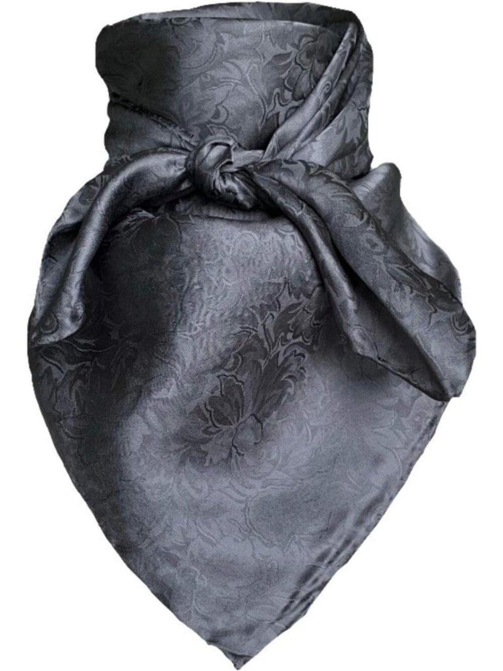 100% Silk Jacquard Cowboy Wild Rag Scarf Bandana - L 34.5" & XL 42" Sizes